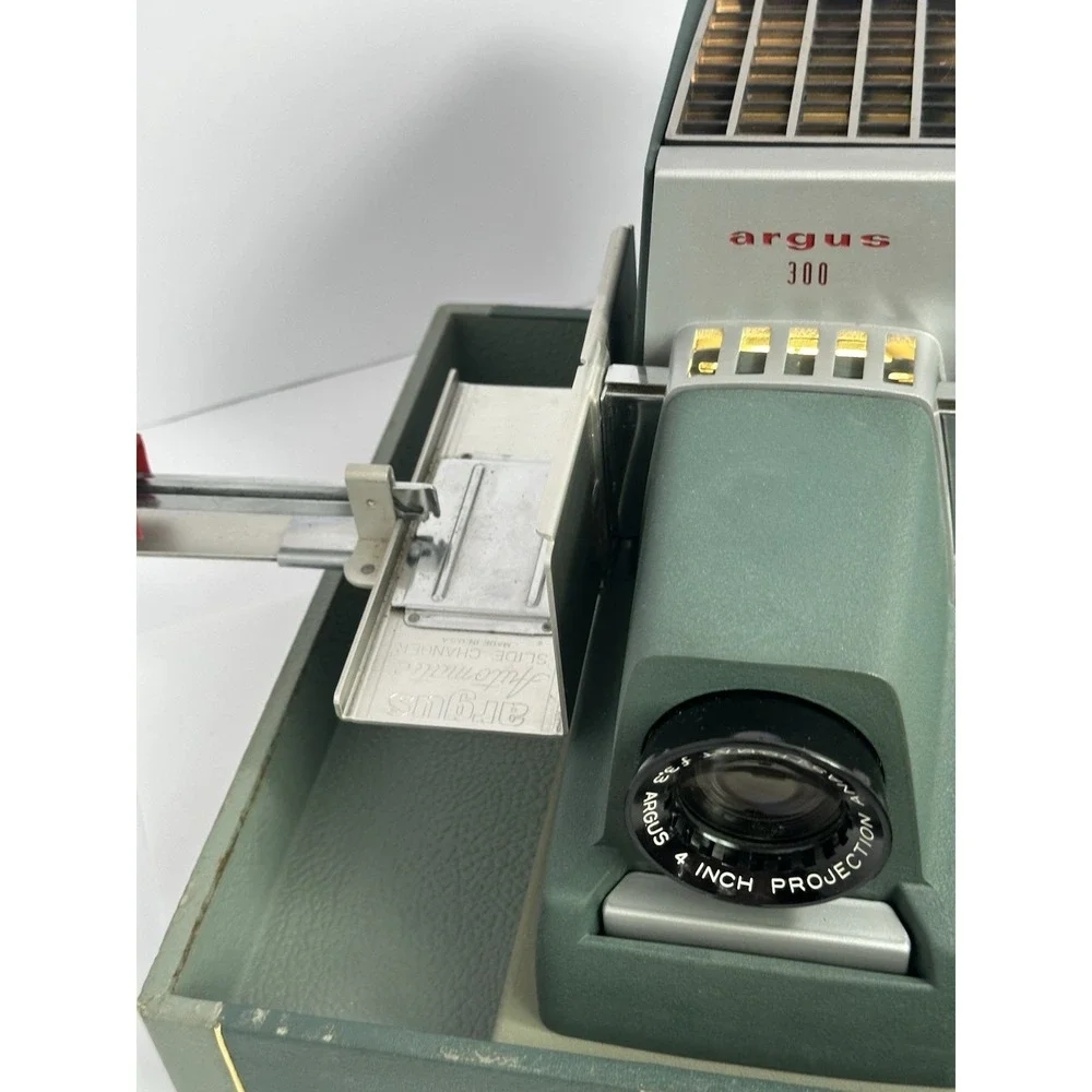 Argus 300 Automatic Slide Projector Tested Works 4 inch Projection Height Adjust